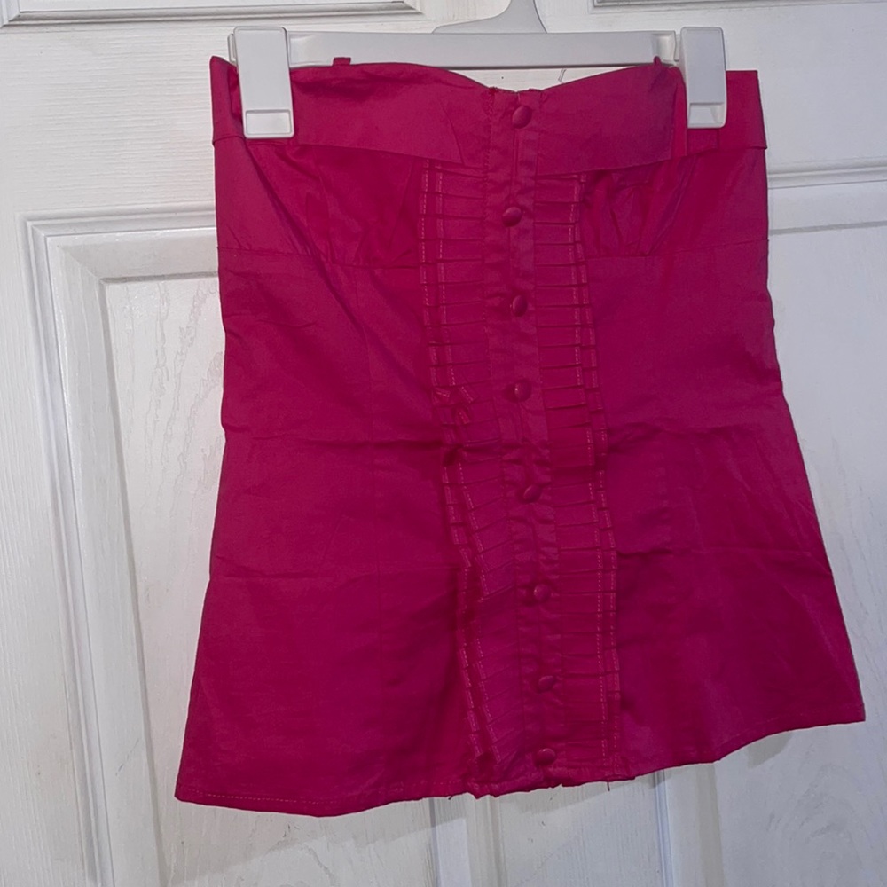 Hot pink tube top shirt